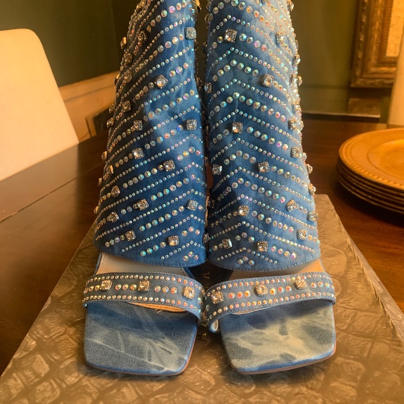 Azalea Wang Denim Heels - Picture 3 of 6